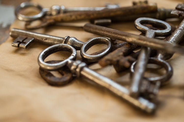 Old, ornate keys